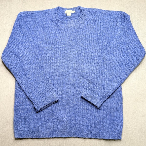 J.Crew Sweaters - J.Crew Sweater Womens M Blue 100% Wool Crewneck Marled Knit Pullover Minimalist